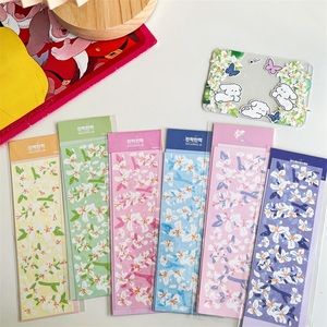 [BUY ONE GET ONE FREE] holographic aesthetic lily flower series stickers